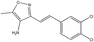 3-[(E)-2-(3,4-dichlorophenyl)vinyl]-5-methylisoxazol-4-amine 结构式