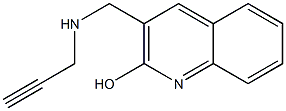 3-[(prop-2-yn-1-ylamino)methyl]quinolin-2-ol 结构式