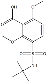 3-[(tert-butylamino)sulfonyl]-2,6-dimethoxybenzoic acid 结构式