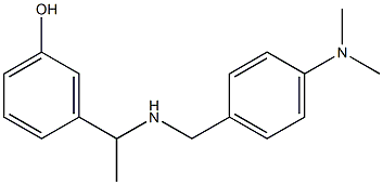 3-[1-({[4-(dimethylamino)phenyl]methyl}amino)ethyl]phenol 结构式