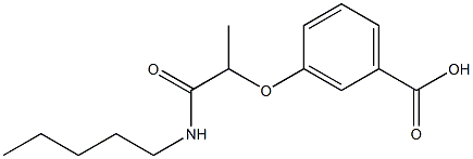 3-[1-(pentylcarbamoyl)ethoxy]benzoic acid 结构式