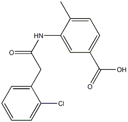 3-[2-(2-chlorophenyl)acetamido]-4-methylbenzoic acid 结构式