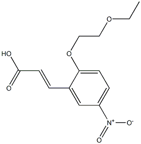 3-[2-(2-ethoxyethoxy)-5-nitrophenyl]prop-2-enoic acid 结构式