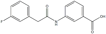 3-[2-(3-fluorophenyl)acetamido]benzoic acid 结构式