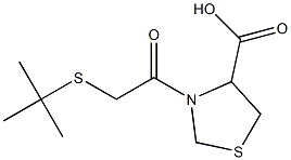 3-[2-(tert-butylsulfanyl)acetyl]-1,3-thiazolidine-4-carboxylic acid 结构式