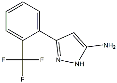 3-[2-(trifluoromethyl)phenyl]-1H-pyrazol-5-amine 结构式