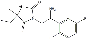 3-[2-amino-2-(2,5-difluorophenyl)ethyl]-5-ethyl-5-methylimidazolidine-2,4-dione 结构式