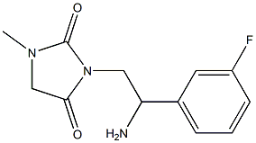 3-[2-amino-2-(3-fluorophenyl)ethyl]-1-methylimidazolidine-2,4-dione 结构式