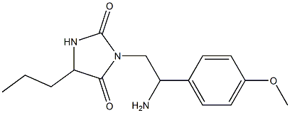 3-[2-amino-2-(4-methoxyphenyl)ethyl]-5-propylimidazolidine-2,4-dione 结构式