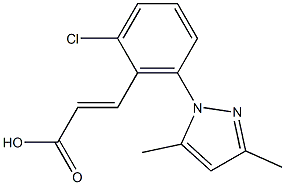 3-[2-chloro-6-(3,5-dimethyl-1H-pyrazol-1-yl)phenyl]prop-2-enoic acid 结构式