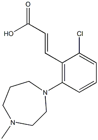 3-[2-chloro-6-(4-methyl-1,4-diazepan-1-yl)phenyl]prop-2-enoic acid 结构式