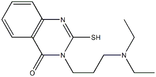 3-[3-(diethylamino)propyl]-2-sulfanyl-3,4-dihydroquinazolin-4-one 结构式