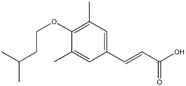 3-[3,5-dimethyl-4-(3-methylbutoxy)phenyl]prop-2-enoic acid 结构式