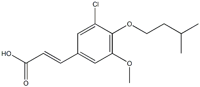 3-[3-chloro-5-methoxy-4-(3-methylbutoxy)phenyl]prop-2-enoic acid 结构式