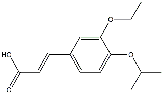 3-[3-ethoxy-4-(propan-2-yloxy)phenyl]prop-2-enoic acid 结构式
