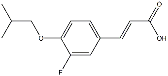 3-[3-fluoro-4-(2-methylpropoxy)phenyl]prop-2-enoic acid 结构式