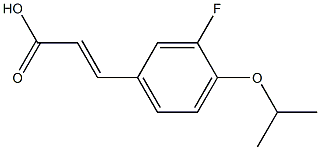 3-[3-fluoro-4-(propan-2-yloxy)phenyl]prop-2-enoic acid 结构式