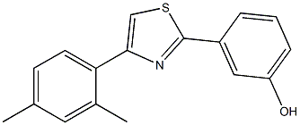 3-[4-(2,4-dimethylphenyl)-1,3-thiazol-2-yl]phenol 结构式