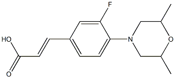 3-[4-(2,6-dimethylmorpholin-4-yl)-3-fluorophenyl]prop-2-enoic acid 结构式