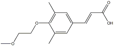 3-[4-(2-methoxyethoxy)-3,5-dimethylphenyl]prop-2-enoic acid 结构式