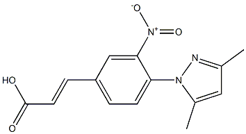 3-[4-(3,5-dimethyl-1H-pyrazol-1-yl)-3-nitrophenyl]prop-2-enoic acid 结构式