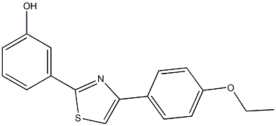 3-[4-(4-ethoxyphenyl)-1,3-thiazol-2-yl]phenol 结构式