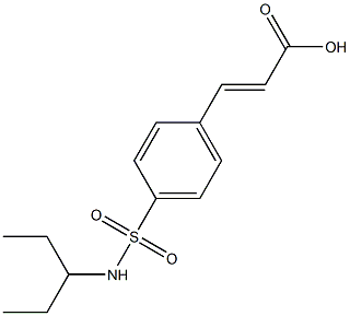 3-[4-(pentan-3-ylsulfamoyl)phenyl]prop-2-enoic acid 结构式