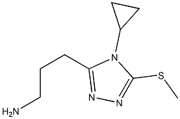 3-[4-cyclopropyl-5-(methylthio)-4H-1,2,4-triazol-3-yl]propan-1-amine 结构式