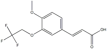 3-[4-methoxy-3-(2,2,2-trifluoroethoxy)phenyl]prop-2-enoic acid 结构式