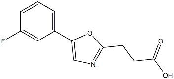 3-[5-(3-fluorophenyl)-1,3-oxazol-2-yl]propanoic acid 结构式