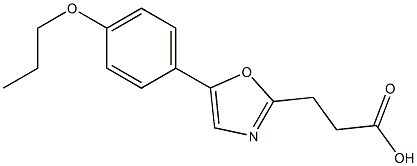 3-[5-(4-propoxyphenyl)-1,3-oxazol-2-yl]propanoic acid 结构式