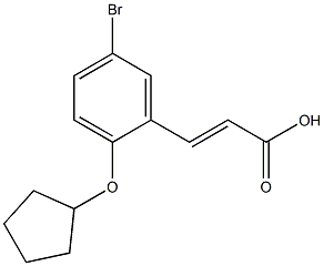 3-[5-bromo-2-(cyclopentyloxy)phenyl]prop-2-enoic acid 结构式