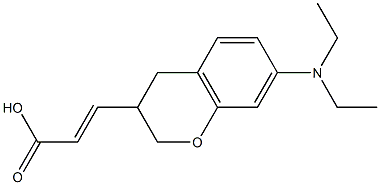 3-[7-(diethylamino)-3,4-dihydro-2H-chromen-3-yl]acrylic acid 结构式