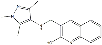 3-{[(1,3,5-trimethyl-1H-pyrazol-4-yl)amino]methyl}quinolin-2-ol 结构式