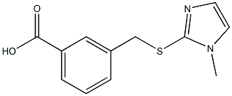 3-{[(1-methyl-1H-imidazol-2-yl)thio]methyl}benzoic acid 结构式