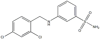 3-{[(2,4-dichlorophenyl)methyl]amino}benzene-1-sulfonamide 结构式