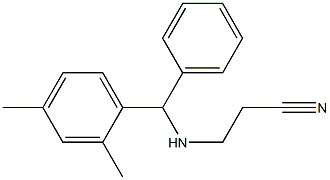 3-{[(2,4-dimethylphenyl)(phenyl)methyl]amino}propanenitrile 结构式