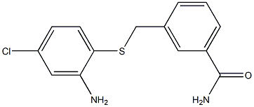3-{[(2-amino-4-chlorophenyl)sulfanyl]methyl}benzamide 结构式