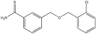 3-{[(2-chlorobenzyl)oxy]methyl}benzenecarbothioamide 结构式