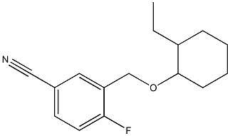 3-{[(2-ethylcyclohexyl)oxy]methyl}-4-fluorobenzonitrile 结构式