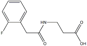 3-{[(2-fluorophenyl)acetyl]amino}propanoic acid 结构式