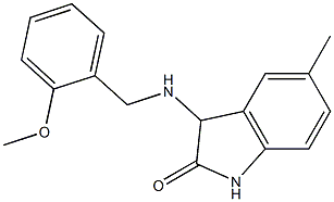 3-{[(2-methoxyphenyl)methyl]amino}-5-methyl-2,3-dihydro-1H-indol-2-one 结构式