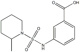 3-{[(2-methylpiperidine-1-)sulfonyl]amino}benzoic acid 结构式