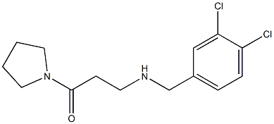 3-{[(3,4-dichlorophenyl)methyl]amino}-1-(pyrrolidin-1-yl)propan-1-one 结构式