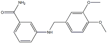 3-{[(3,4-dimethoxyphenyl)methyl]amino}benzamide 结构式