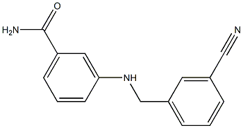 3-{[(3-cyanophenyl)methyl]amino}benzamide 结构式