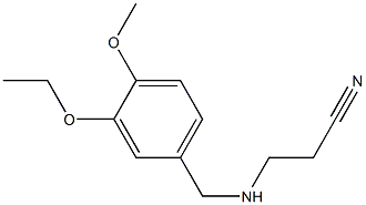 3-{[(3-ethoxy-4-methoxyphenyl)methyl]amino}propanenitrile 结构式