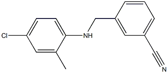 3-{[(4-chloro-2-methylphenyl)amino]methyl}benzonitrile 结构式