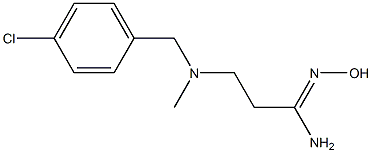 3-{[(4-chlorophenyl)methyl](methyl)amino}-N'-hydroxypropanimidamide 结构式