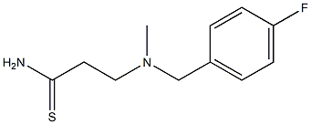 3-{[(4-fluorophenyl)methyl](methyl)amino}propanethioamide 结构式